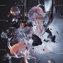 Surreal Jellyfish in a Futuristic Underwater World