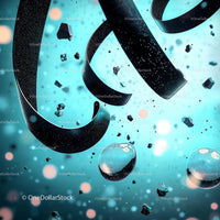 Surreal Floating Elements in a Blue Atmosphere