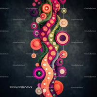 Vibrant Abstract Geometric Pattern with Colorful Circles