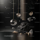 Abstract Suspension with Glass Spheres and Textured Elements