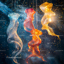 Vibrant Abstract Glass Sculptures with Dynamic Lighting