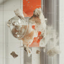 Abstract Contemporary Art with Floating Geometric Forms