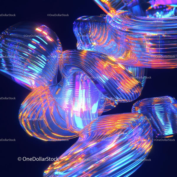 Vibrant Abstract Art with Glowing Neon Lights