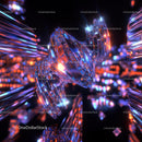 Futuristic Neon Glass Sculpture with Vivid Colors
