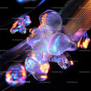 Vibrant Abstract with Neon Light Effects and Textures