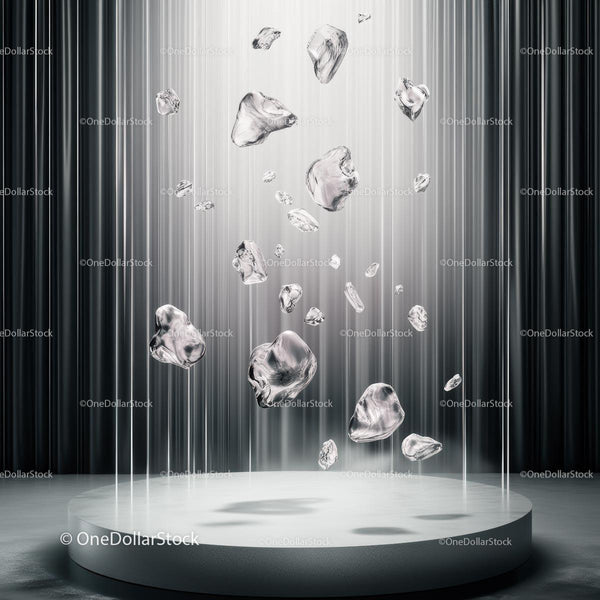 Floating Crystals in a Futuristic Display