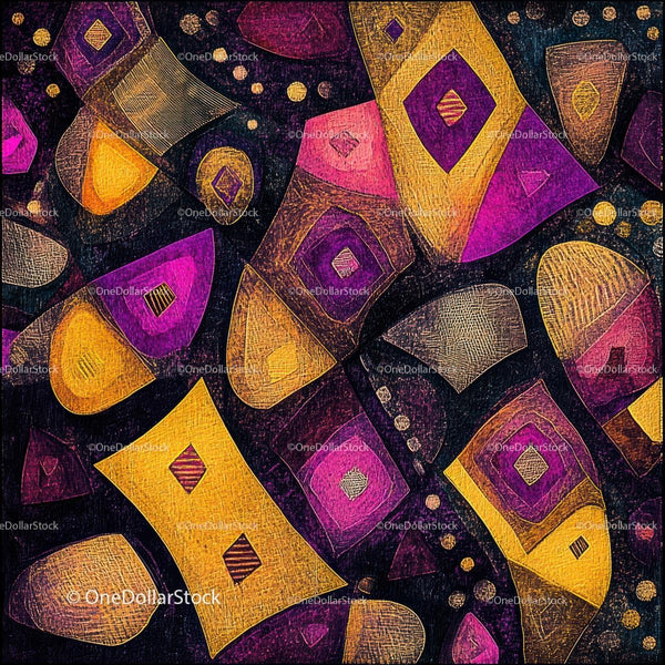 Colorful Geometric Abstract Art with Dynamic Shapes