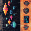 Abstract Geometric Art with Vibrant Colors