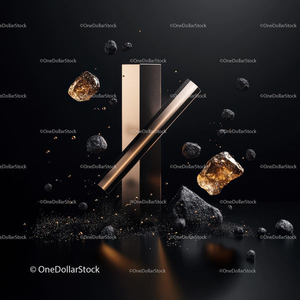 Luxury Abstract Art with Gold and Black Elements