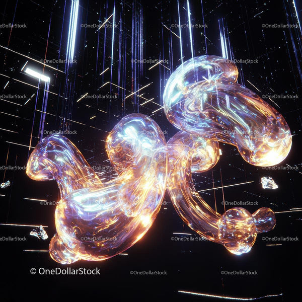 Futuristic Neon Glow in Surreal Digital Artwork