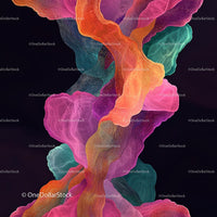 Colorful Abstract Waves in Dynamic Fluid Formation