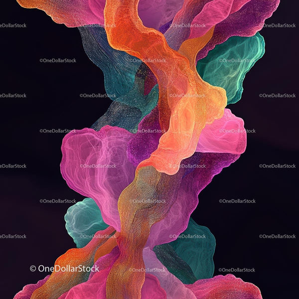 Colorful Abstract Waves in Dynamic Fluid Formation