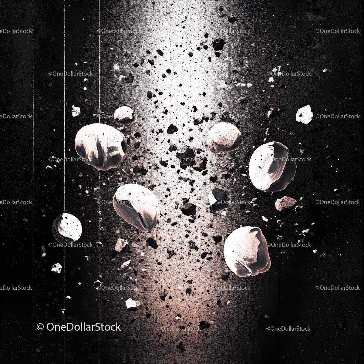 Kosmiczne zderzenie z asteroidami i szczątkami