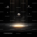 Mysterious Cosmic Landscape with Floating Rocks
