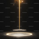Futuristic Beam of Light in Dark Space