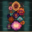 Vibrant Abstract Floral Art with Watercolor Effect