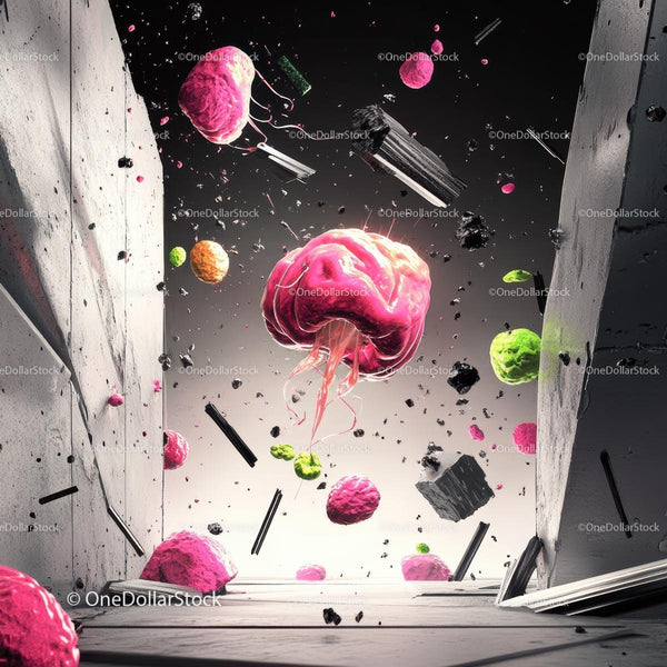 Surreal Floating Spheres in a Futuristic Abstract World