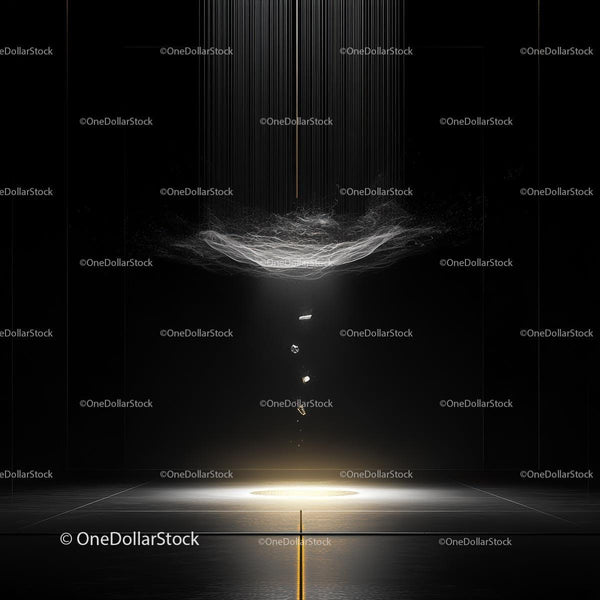 Ethereal Abstract Light in a Minimalist Space