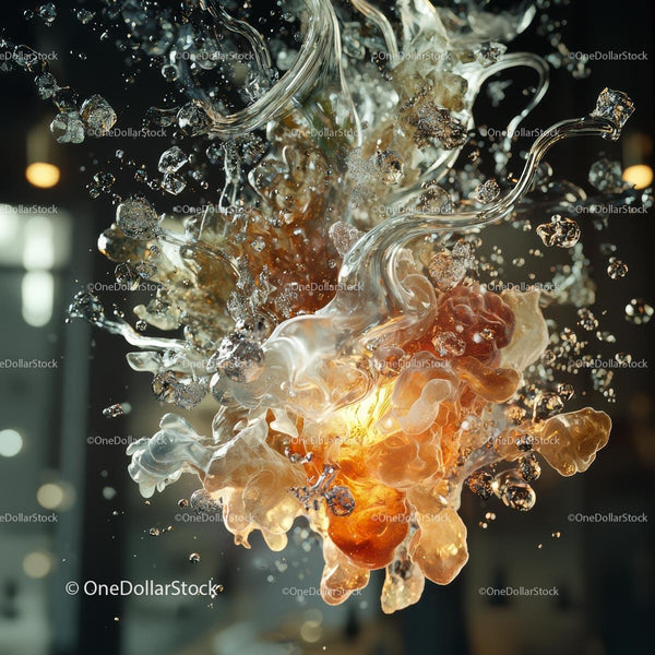 Vibrant Liquid Explosion with Dynamic Motion