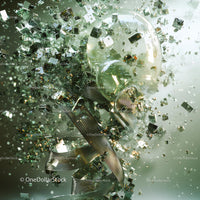 Abstract Shattered Glass with Futuristic Aesthetic