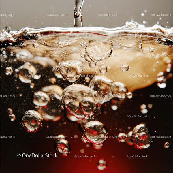 Macro Shot of Bubbles in a Fizzy Beverage
