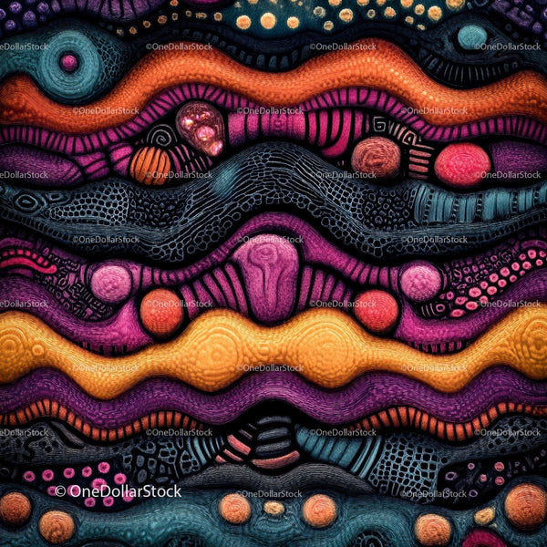 Colorful Abstract Wave Pattern in Bold Artistic Style