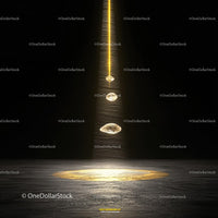Floating Stones in a Golden Light Stream