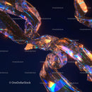 Futuristic Vibrant Abstract Ribbons with Glowing Lights