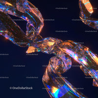 Futuristic Vibrant Abstract Ribbons with Glowing Lights