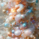 Ethereal Abstract with Shimmering Spheres and Light