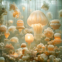 Ethereal Jellyfish-Inspired Illuminated Art Installation