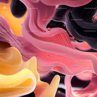 Vibrant Abstract Waves in Pink and Yellow Hues