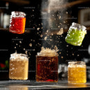 Floating Jars with Colorful Splashing Liquids