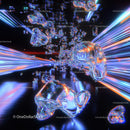 Futuristic Abstract Art with Colorful Light Trails
