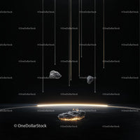 Asteroids with Cosmic Light Trails in Deep Space