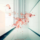 Abstract Ink Splash in Modern Interior Setting