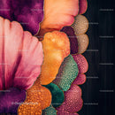 Vibrant Abstract Petals with Intricate Textures