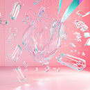 Dynamic Crystal Shards on Vibrant Pink Background