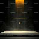 Abstract Minimalist Design with Golden Light