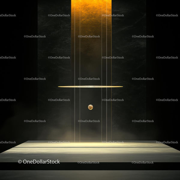 Abstract Minimalist Design with Golden Light