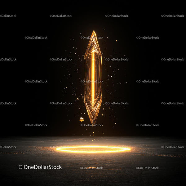 Mystical Glowing Light in Dark Abstract Setting
