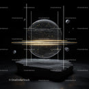Futuristic Glowing Sphere in a Cosmic Space Environment