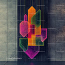 Vibrant Geometric Neon Sculpture Hanging on Wall
