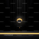 Glowing Sphere with Golden Highlights in Modern Design