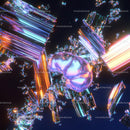 Futuristic Abstract Design with Colorful Crystals