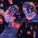 Futuristic Abstract Design with Neon and Holographic Elements