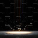 Glowing Rocks in a Futuristic Cosmic Scene