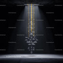 Dramatic Light Installation with Elegant Chandelier