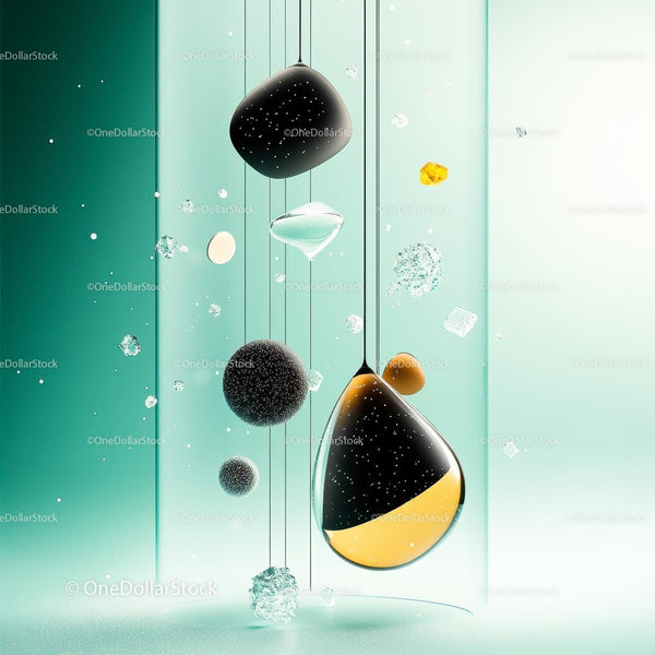Abstract Geometric Forms in Modern Art Composition