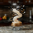 Culinary Explosion with Shimmering Gold Accents